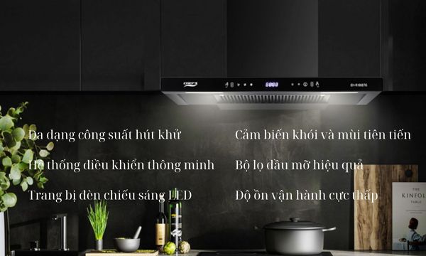 máy hút mùi Chefs có tính năng đa dạng